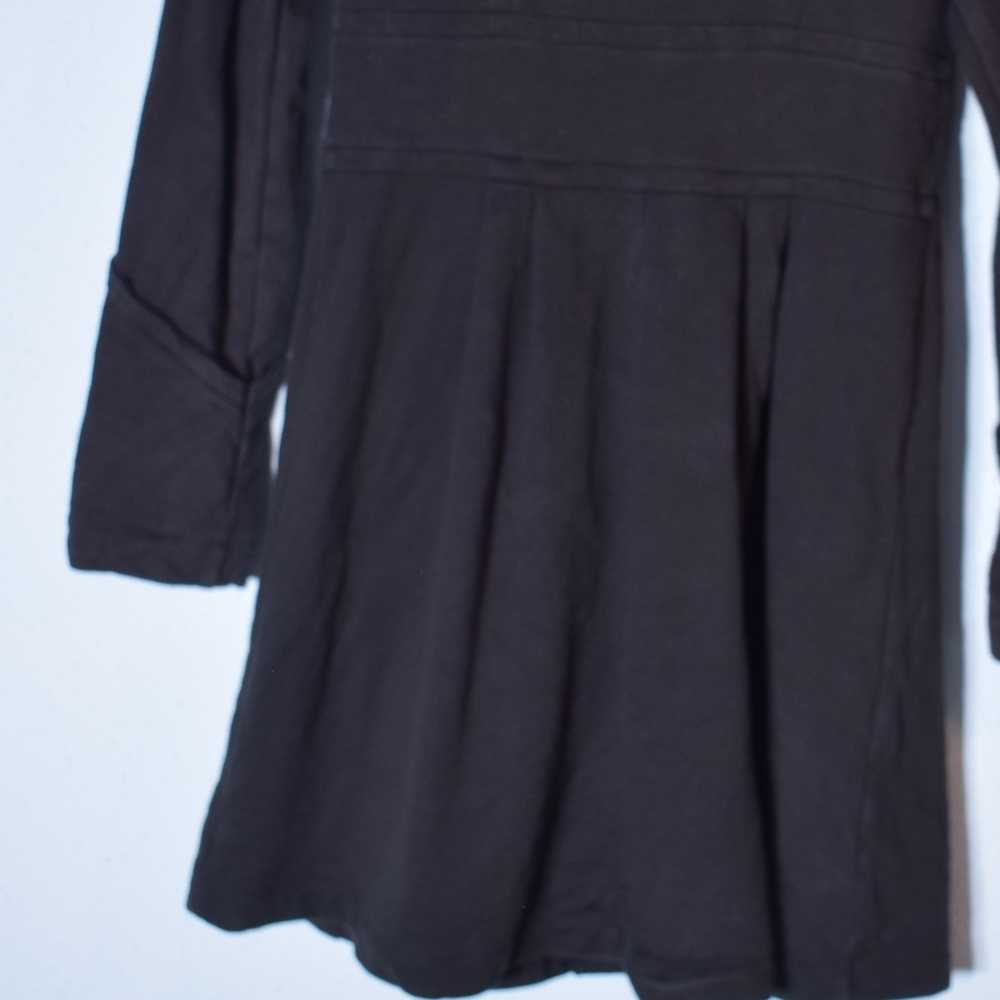 Black Military Style Coat with Gold Buttons - Picture 4 of 4